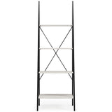 Bayflynn - White / Black - Bookcase - 4 Open Shelves