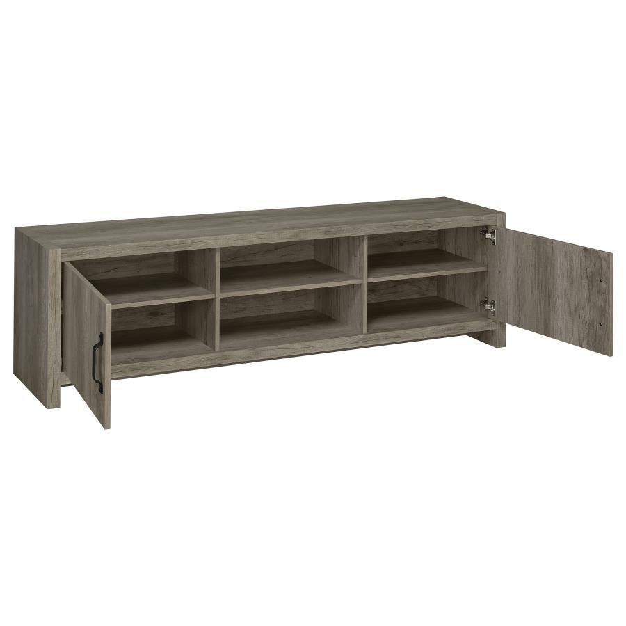 Coaster Fine Furniture Burke - 2 Door Engineered Wood TV Stand - Gray Driftwood | Meri Furniture