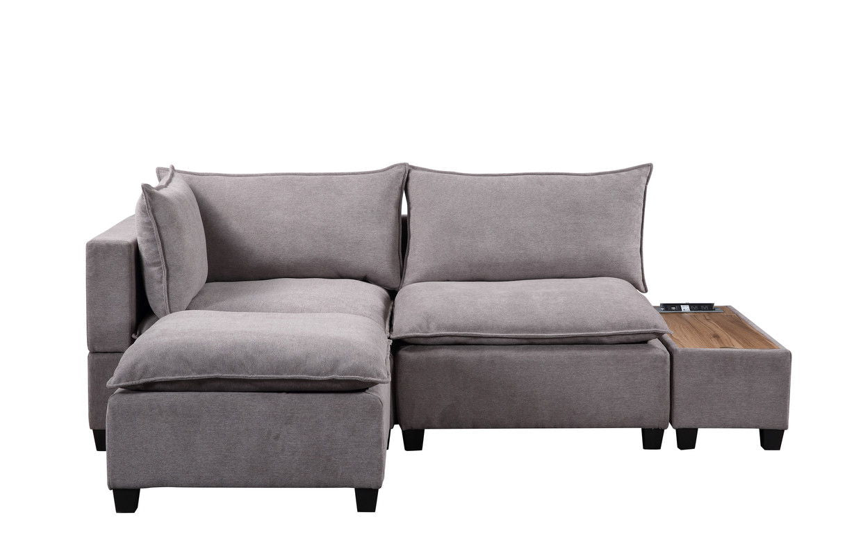 Madison - Fabric Reversible Sectional Sofa Ottoman