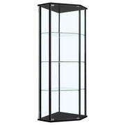 Coaster Fine Furniture Zenobia - 4-Shelf Curio Cabinet Display Case - Black | Meri Furniture