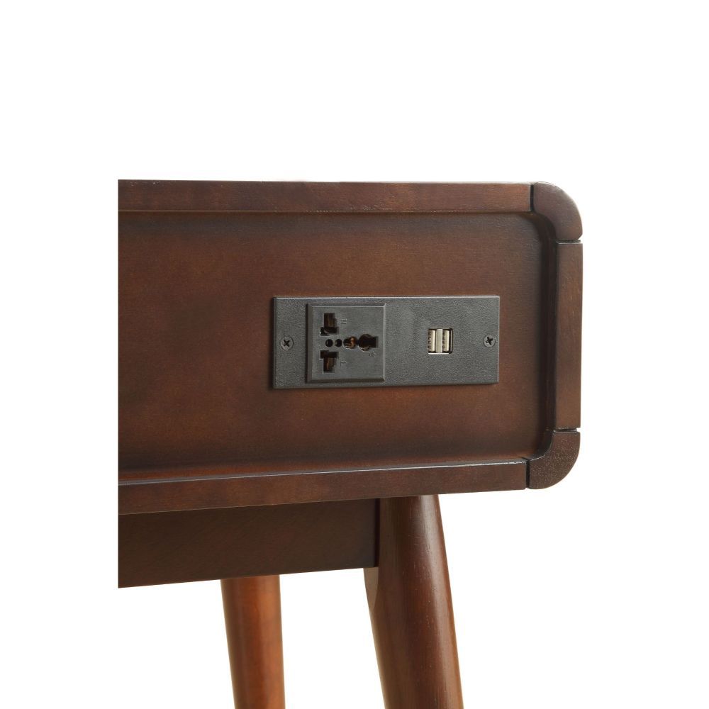 Wasaki - Accent Table With USB - Espresso