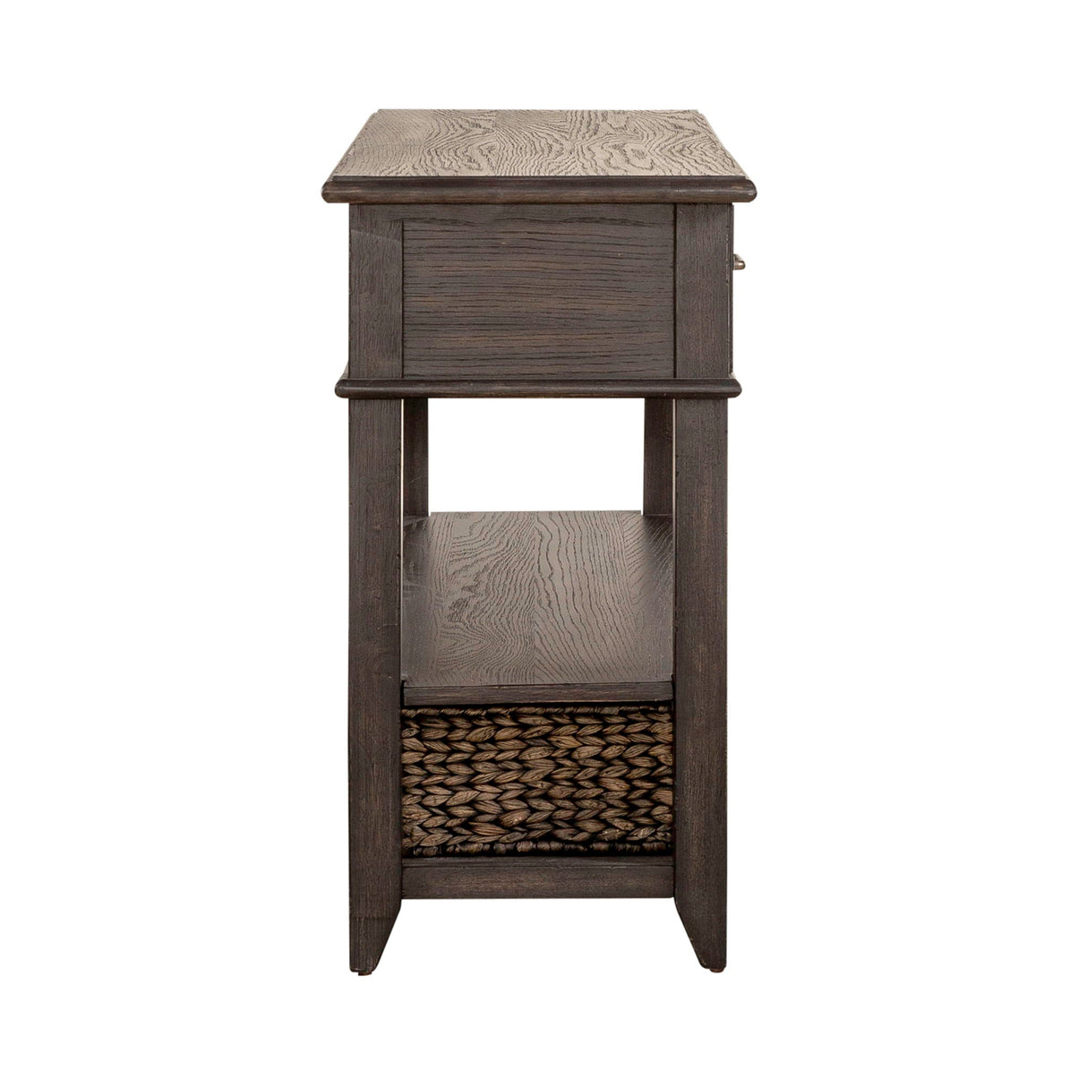 Liberty Furniture Mill Creek - 2 Drawer Sofa Table - Dark Brown | Meri Furniture