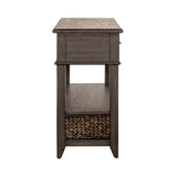 Liberty Furniture Mill Creek - 2 Drawer Sofa Table - Dark Brown | Meri Furniture
