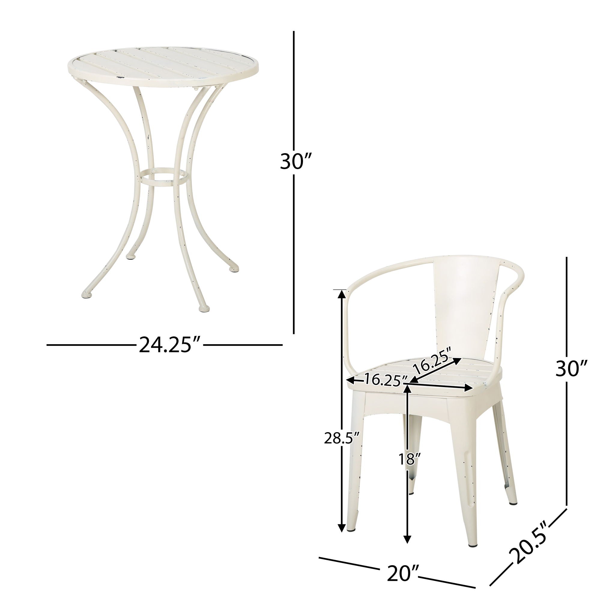 Colmar - 3 Piece Metal Set