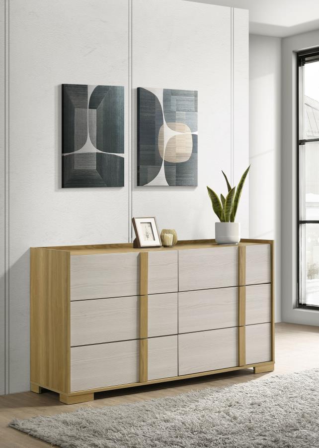 Coaster Fine Furniture Hyland - 6-Drawer Dresser - Natural | Meri Furniture