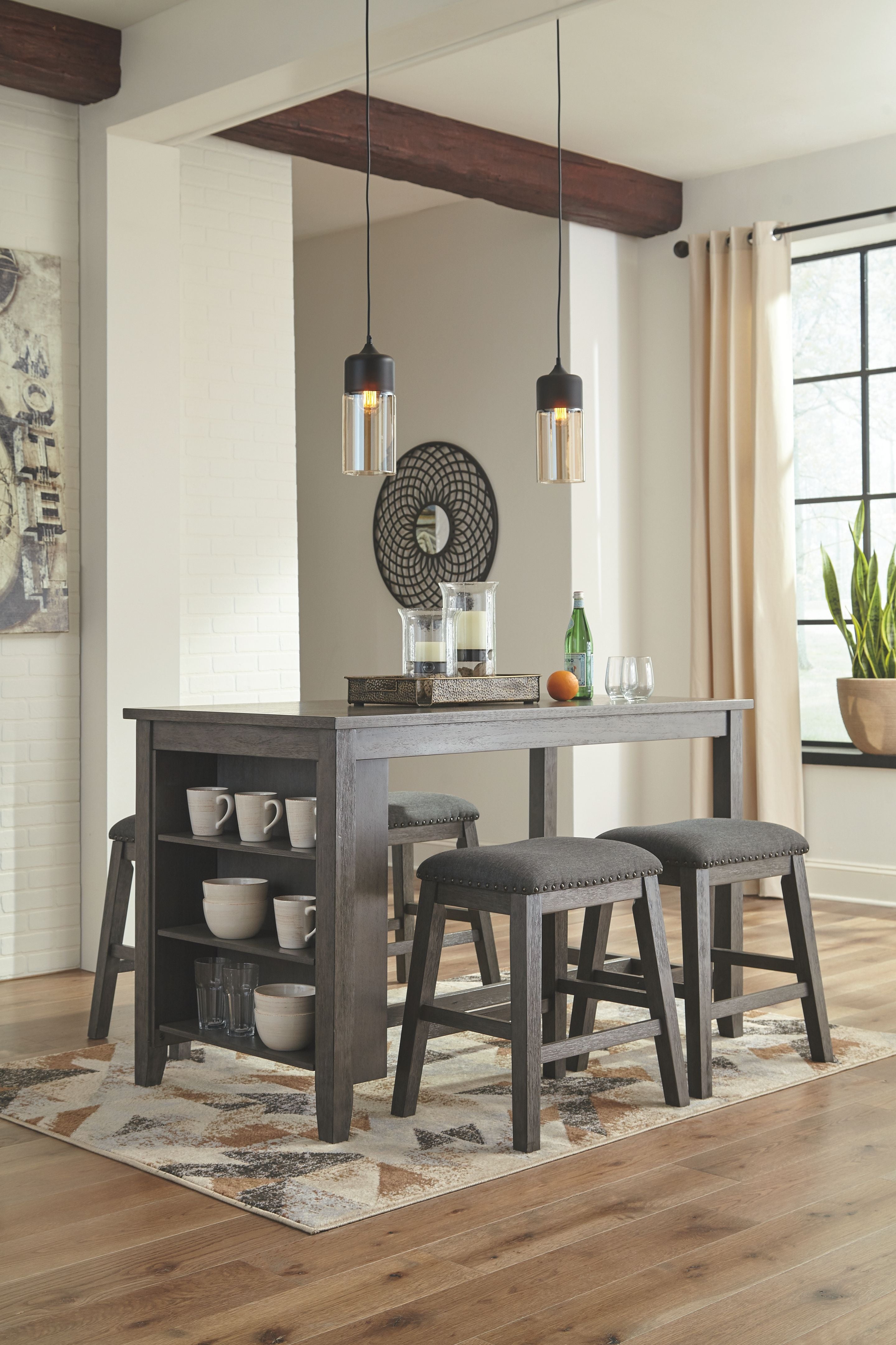 Signature Design by Ashley® Caitbrook - Rectangular Counter Table Set | Meri Furniture