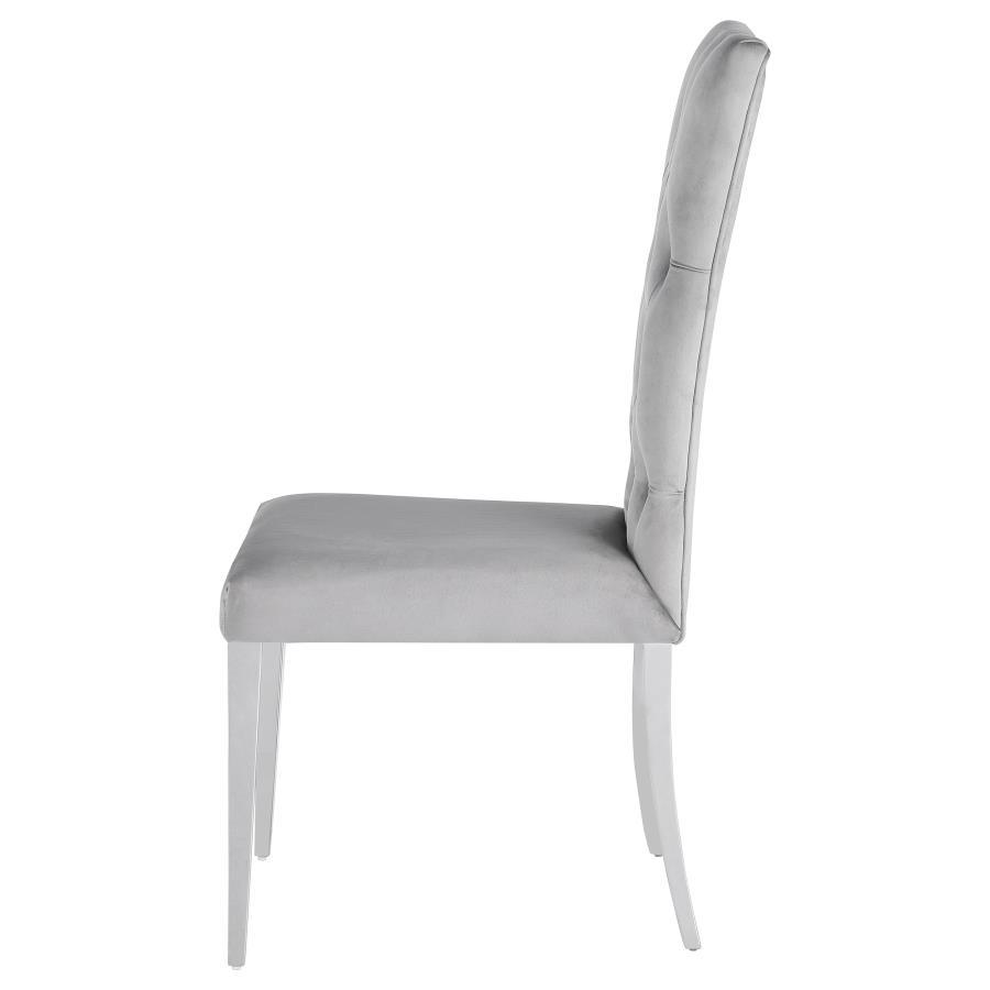 Coaster Fine Furniture Kerwin - Velvet Upholstered Dining Side Chair (Set of 2) | Meri Furniture
