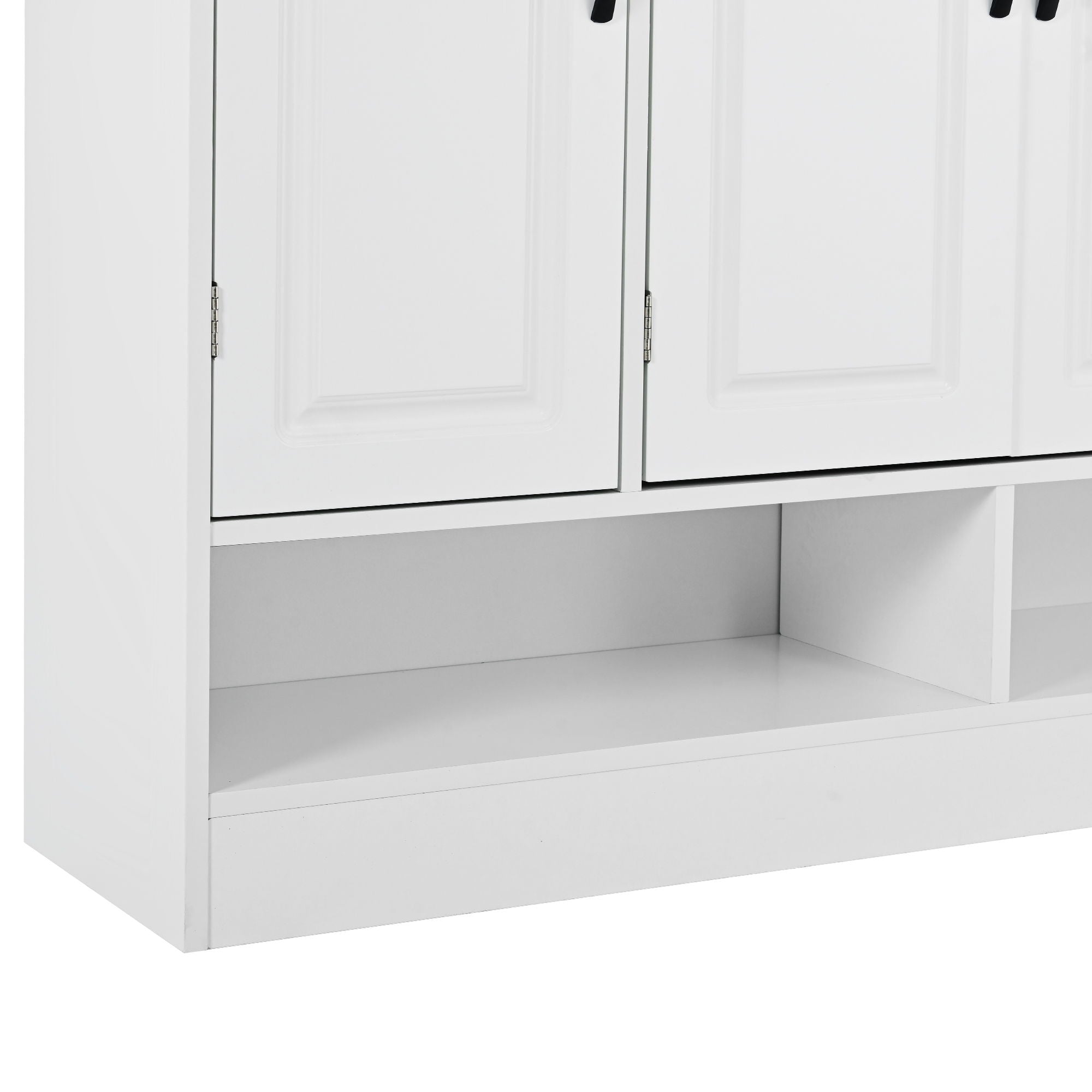 Sleek And Modern Shoe Cabinet With Adjustable Shelves, Space Saving Design