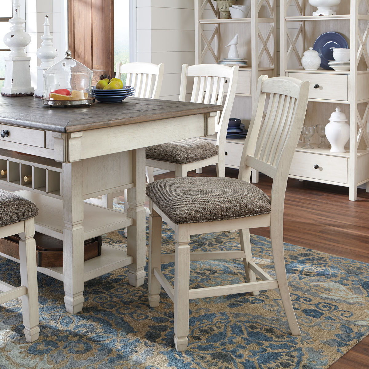 Signature Design by Ashley® Bolanburg - Rectangular Counter Table Set | Meri Furniture