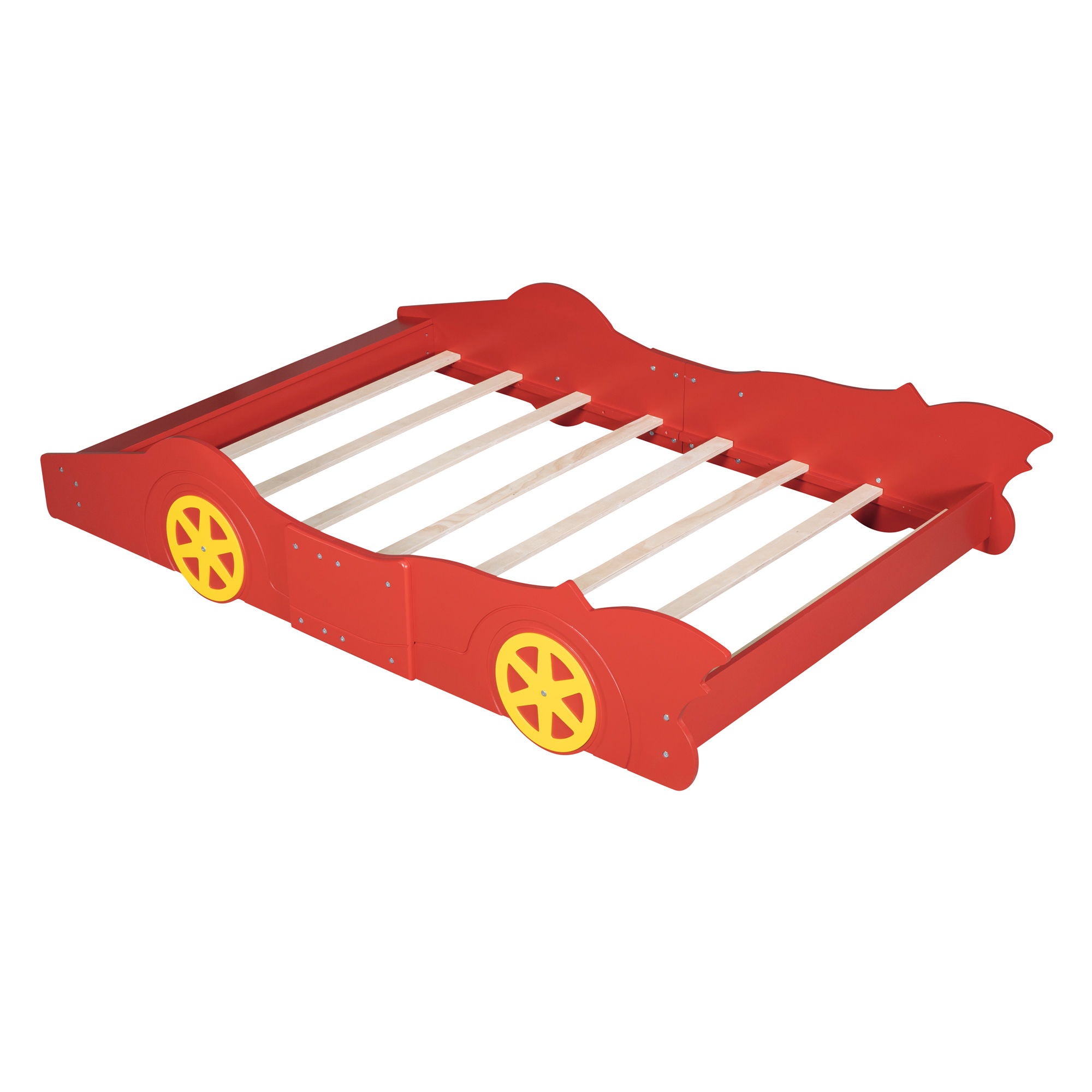 Race Car Shaped Platform Bed & Wheels