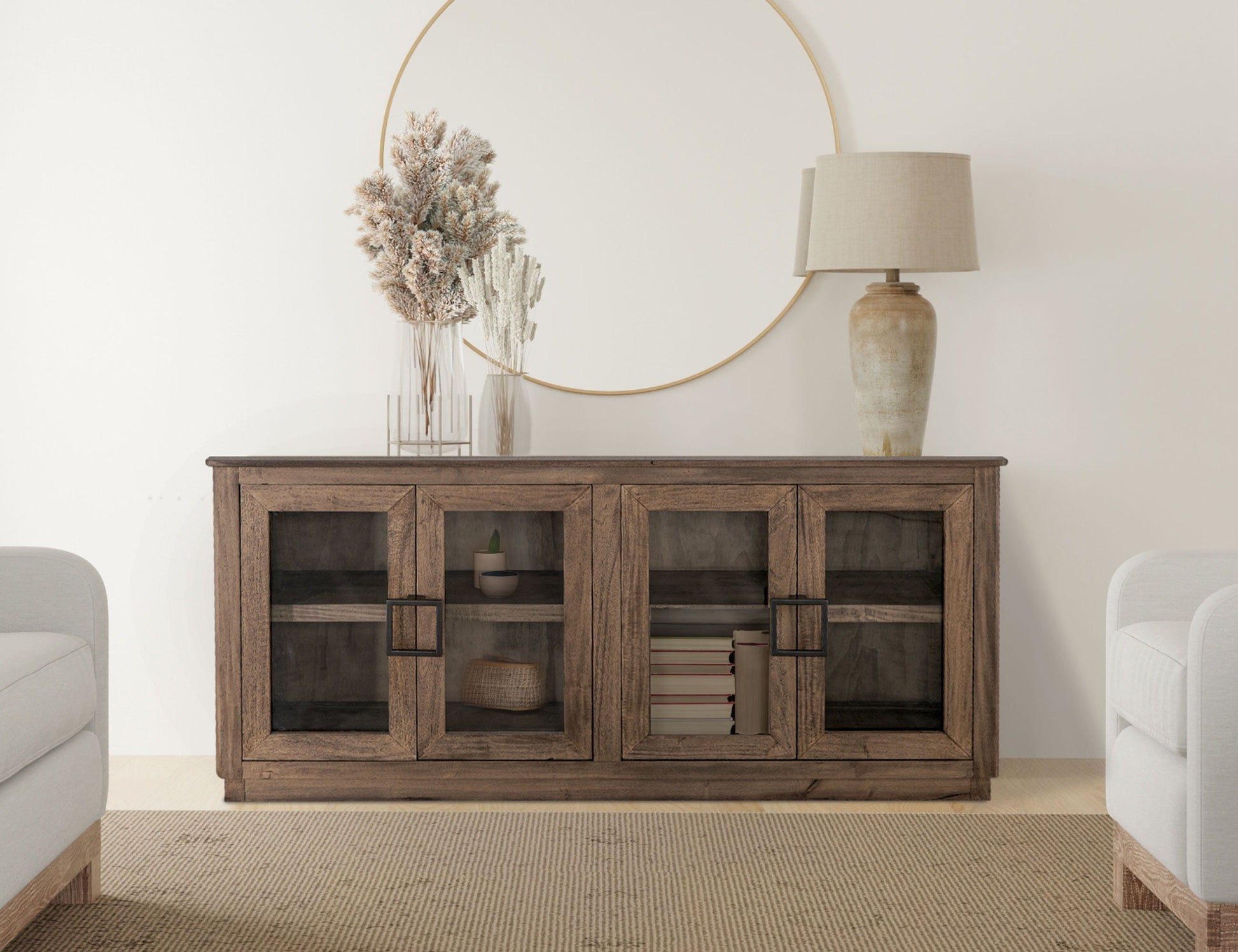 International Furniture Direct Samara - Console - Brown | Meri Furniture