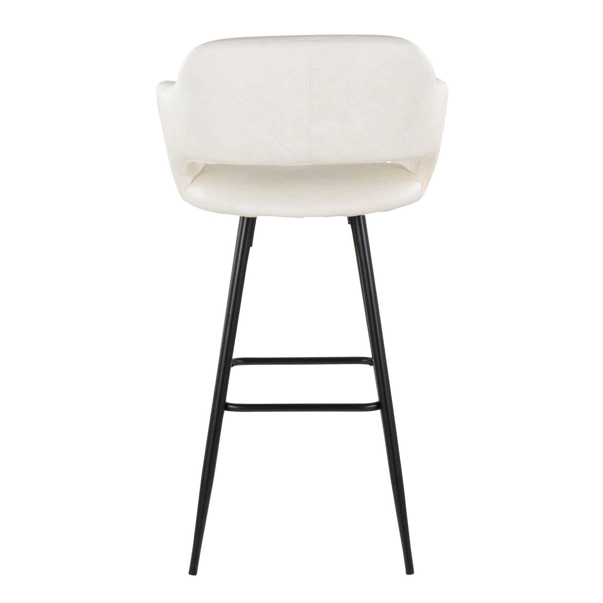 Margarite - Contemporary Fixed Height BarStool With Square Footrest (Set of 2)