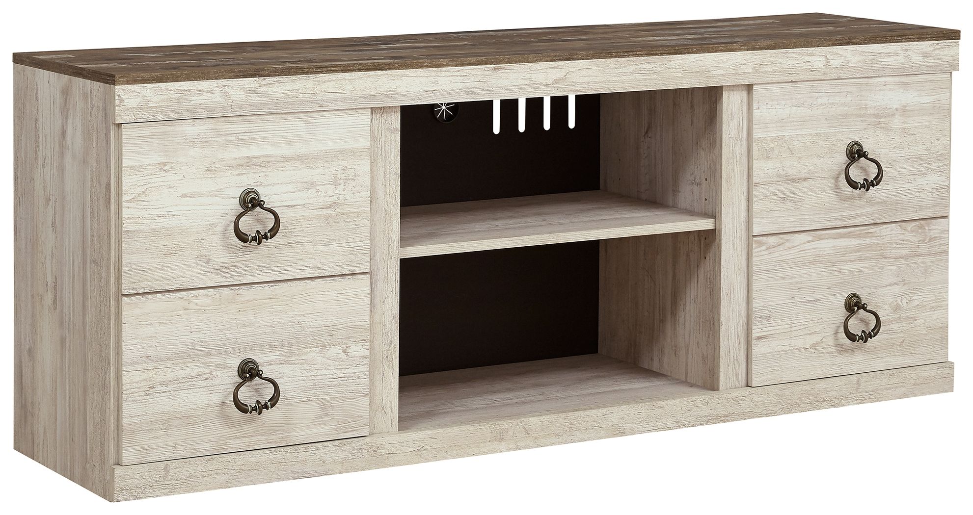 Ashley Furniture Willowton - TV Stand With Fireplace Option | Meri Furniture