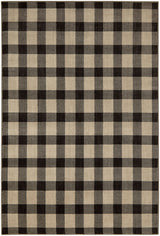 Kendrick - 5' x 7' Plaid Area Rug - Gingham Onyx Fabric