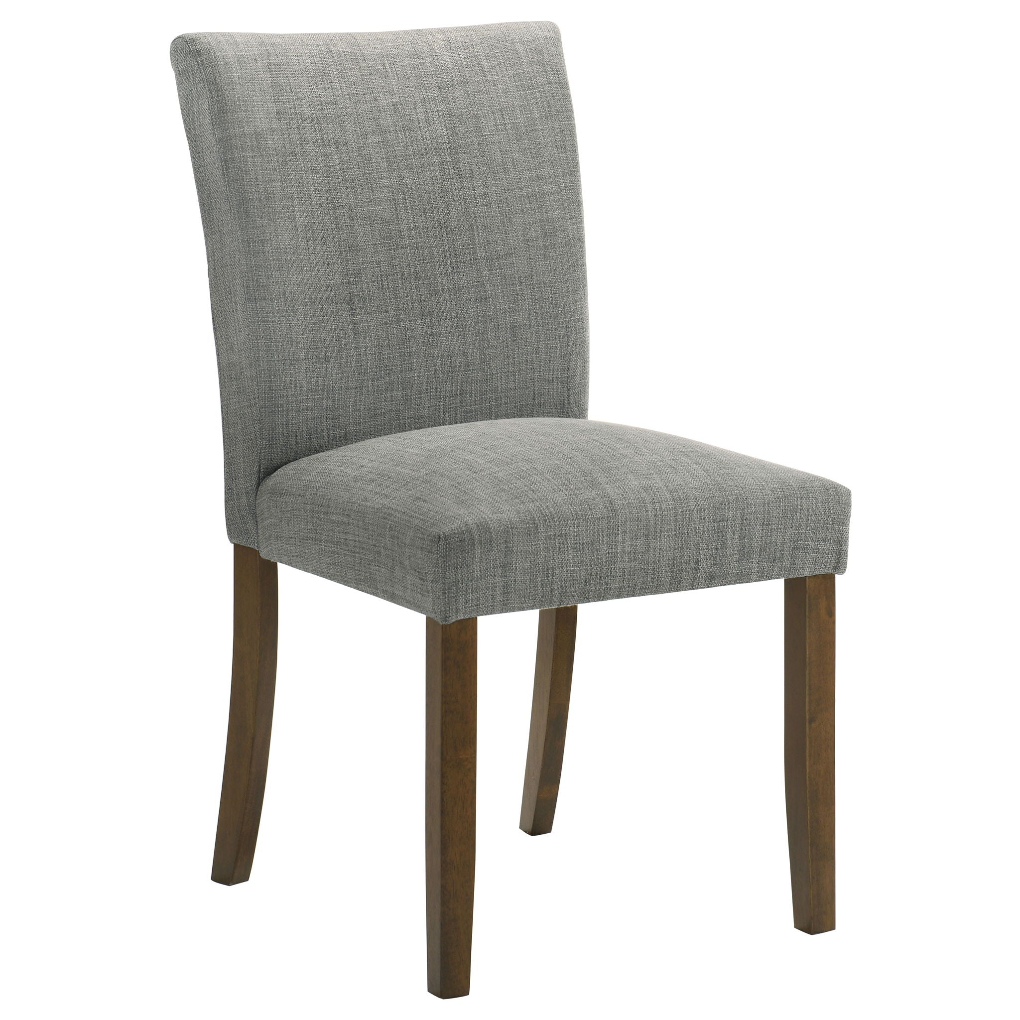 Luxe Upholstered Dining Side Chairs With Gently Curved Back (Set of 2)