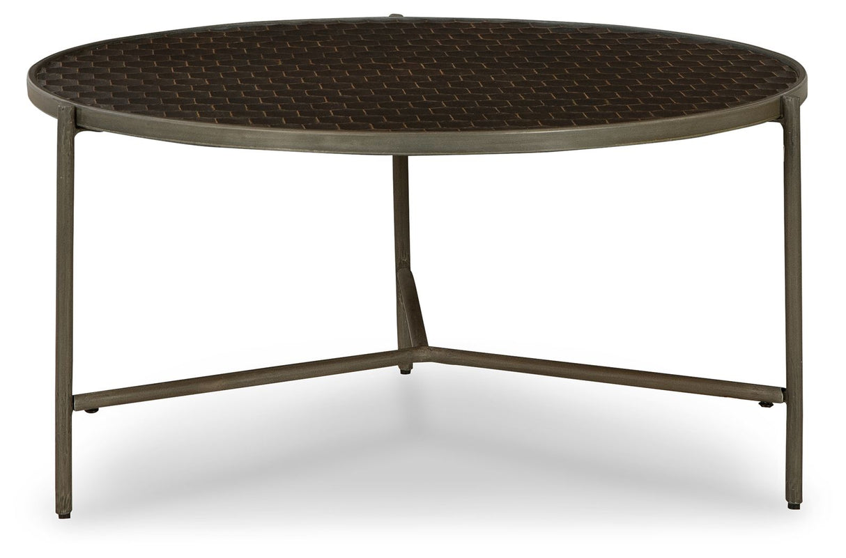 Doraley - Brown / Gray - Round Cocktail Table