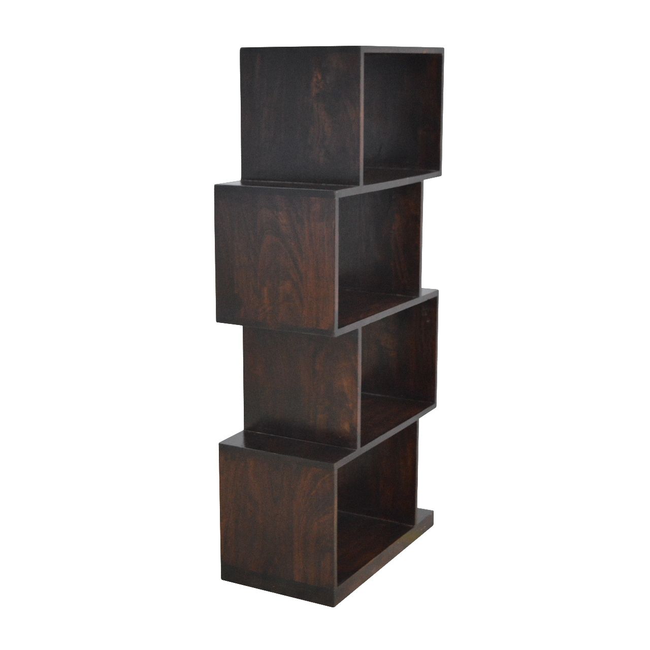 Zig Zag Display Unit - Antique Brown