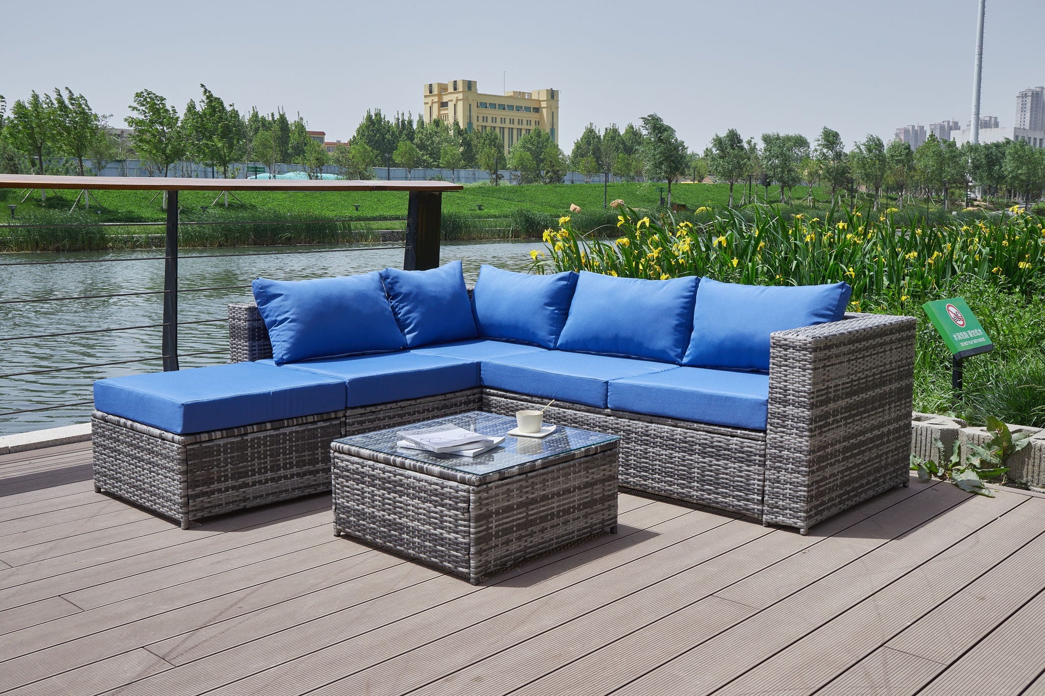 Patio Sofa With Cushions