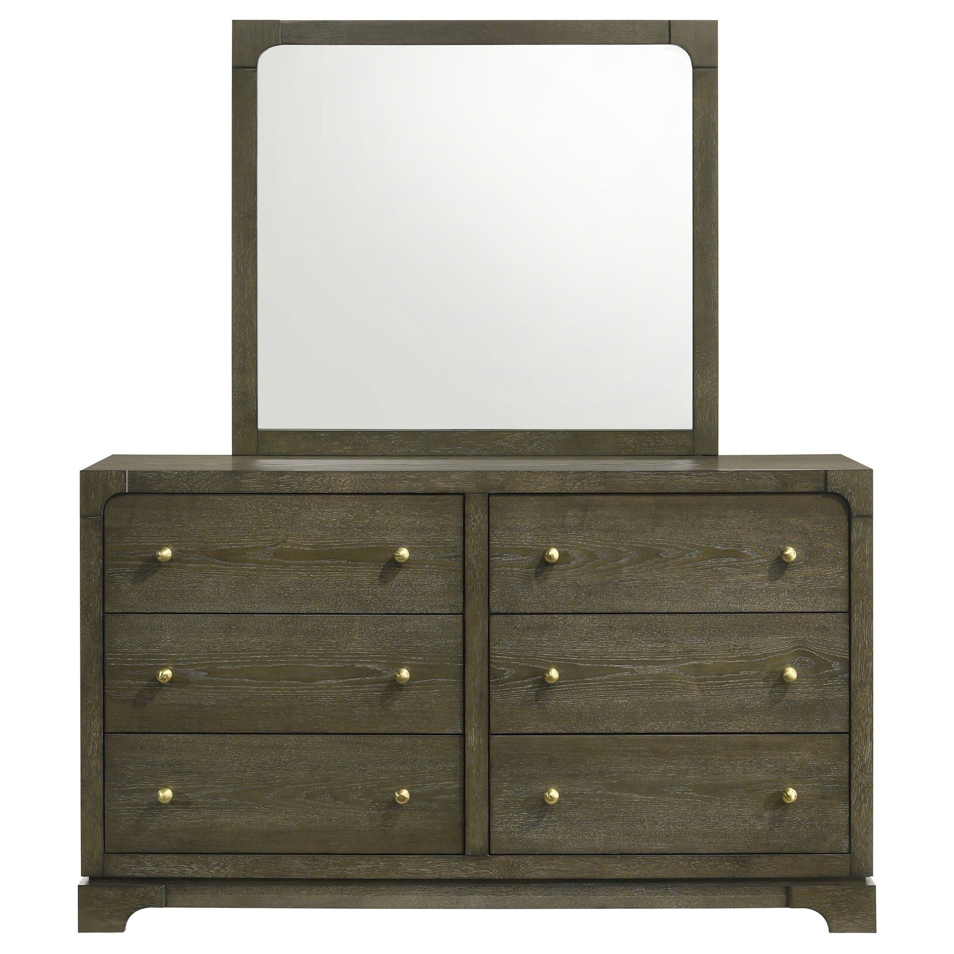 Coaster Fine Furniture Gran Park - 6-Drawer Dresser And Mirror - Dark Cocoa | Meri Furniture