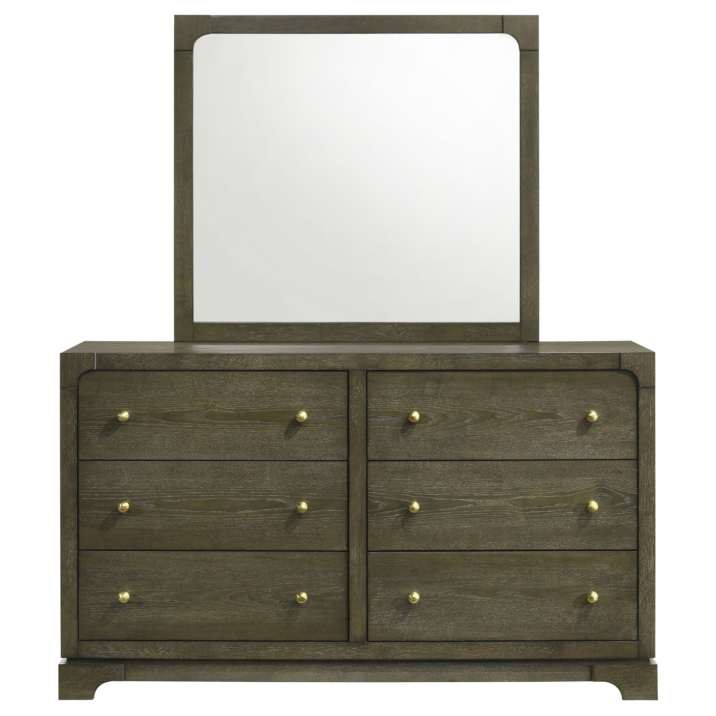Coaster Fine Furniture Gran Park - 6-Drawer Dresser And Mirror - Dark Cocoa | Meri Furniture