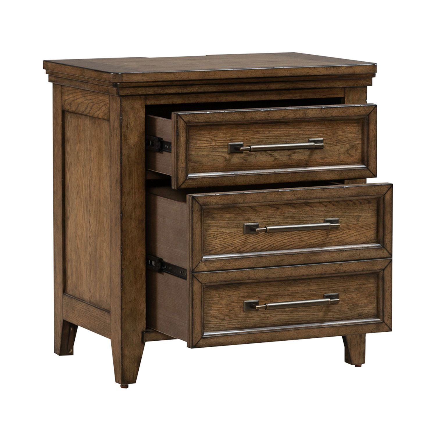 Carolina Park - Nightstand With Charging Station - Brown