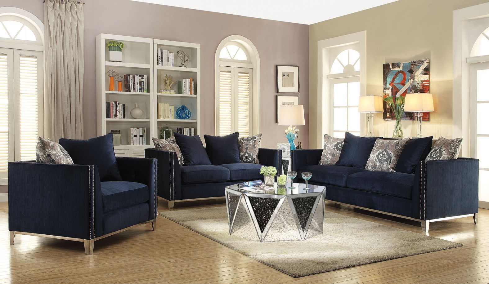 ACME Phaedra - Sofa - Blue Fabric | Meri Furniture