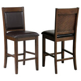 Dewey - Upholstered Counter Chair (Set of 2) - Walnut