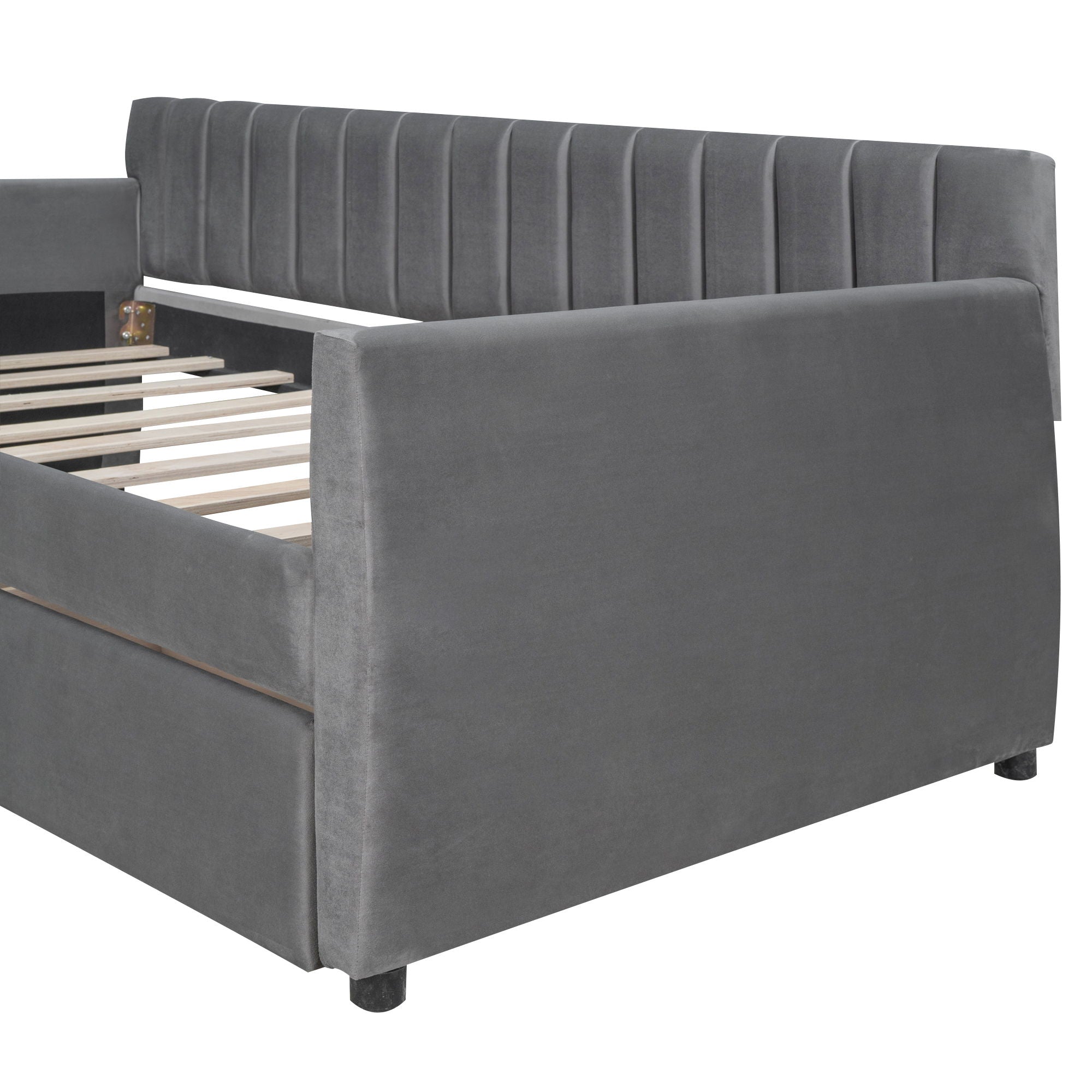 Upholstered Daybed With Slat Support