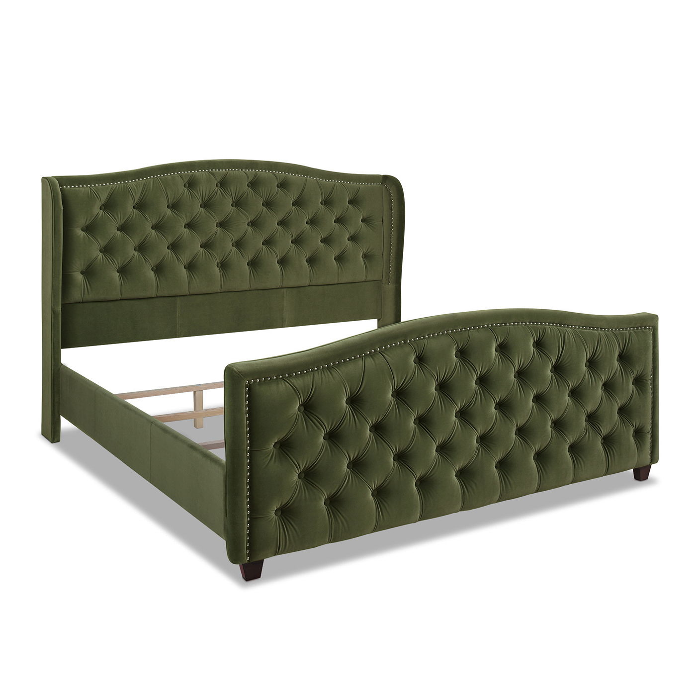 Marcella - Upholstered Shelter Headboard Bed Set
