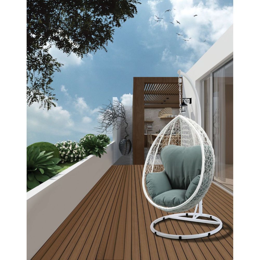 ACME Simona - Patio Swing Chair with Stand | Meri Furniture