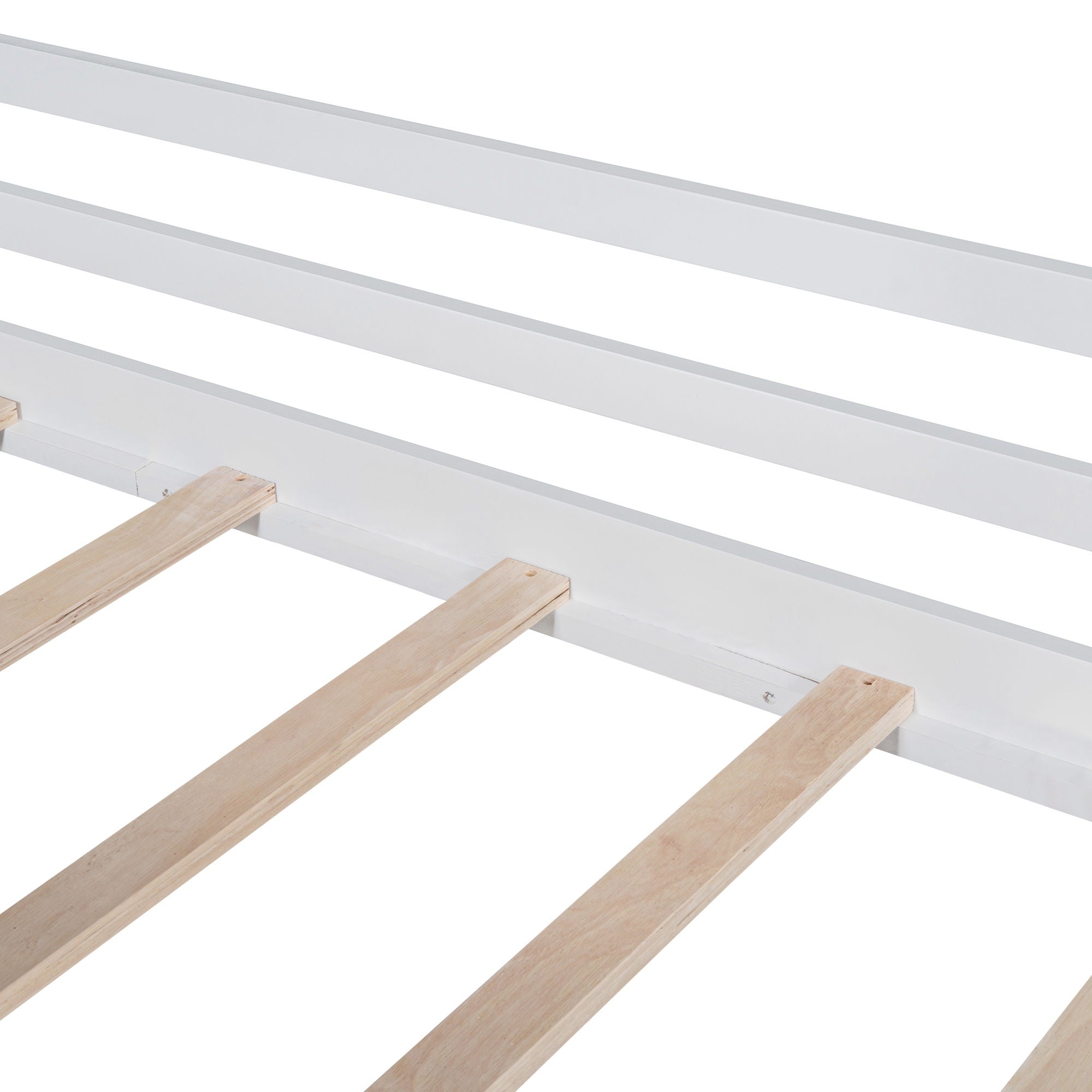 Loft House Bed With Ladder And Slide, With Blackboard And Light Strip On The Roof