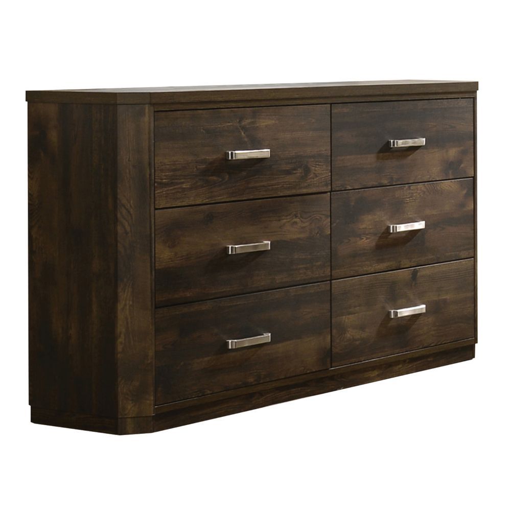 ACME Elettra - Dresser - Rustic Walnut | Meri Furniture
