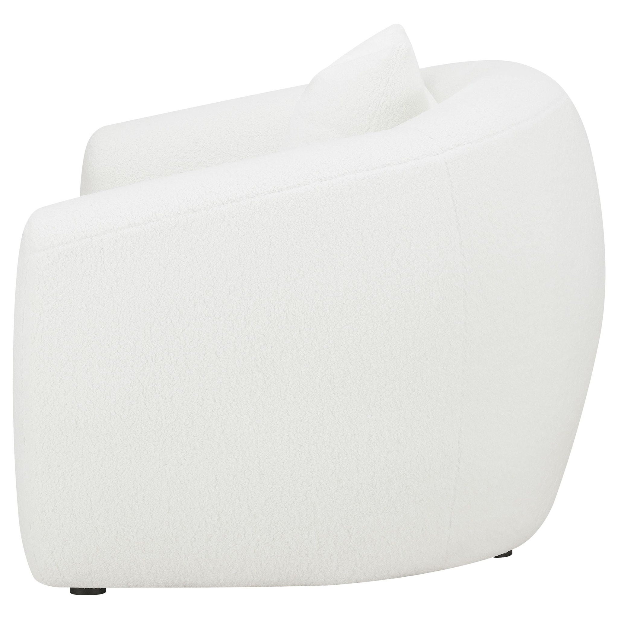 Isabella Faux Sheepskin Upholstered Accent Chair Natural