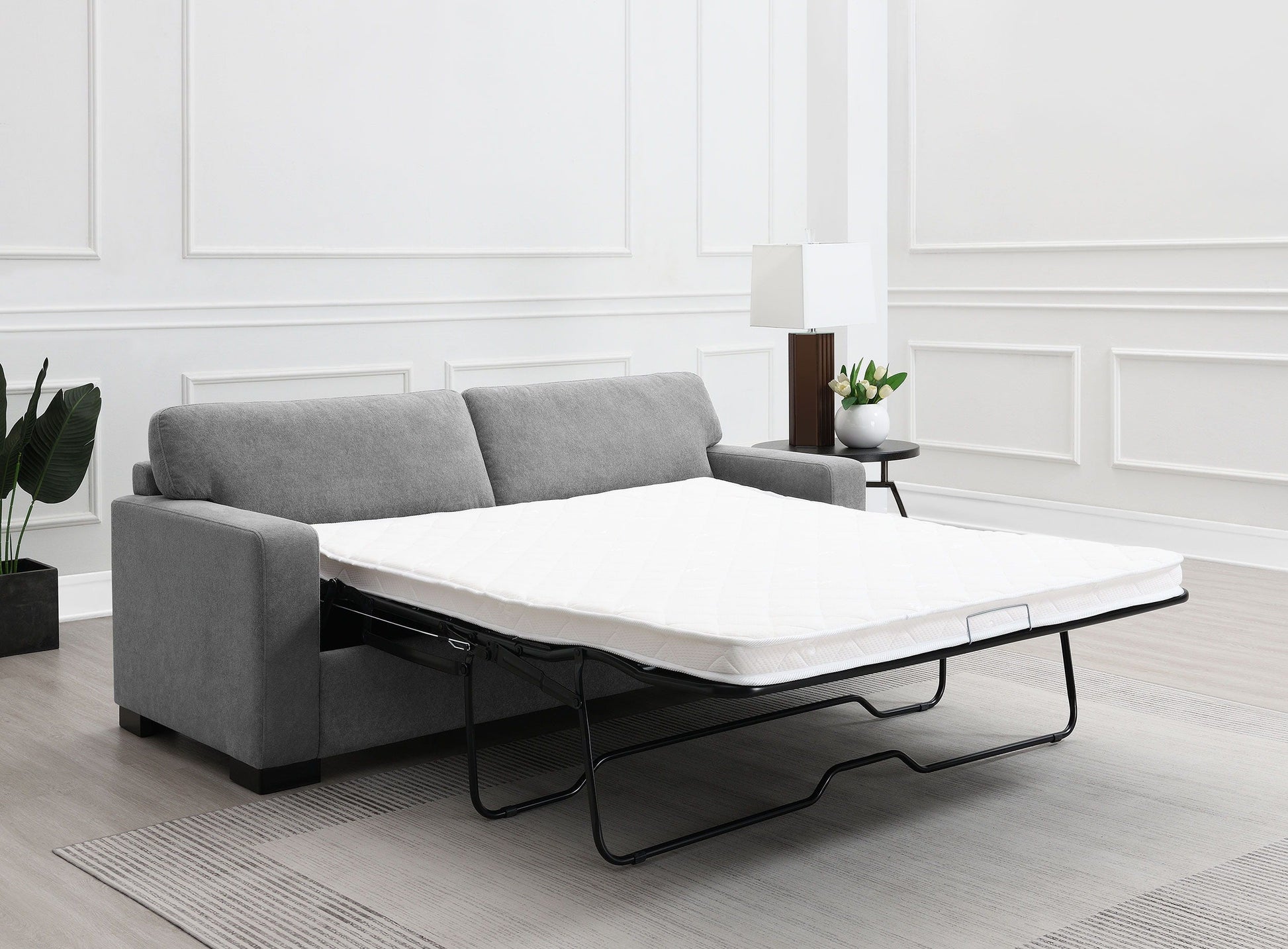 Coaster Fine Furniture Simpson - Upholstered Sofa Sleeper With Queen Mattress - Gray | Meri Furniture