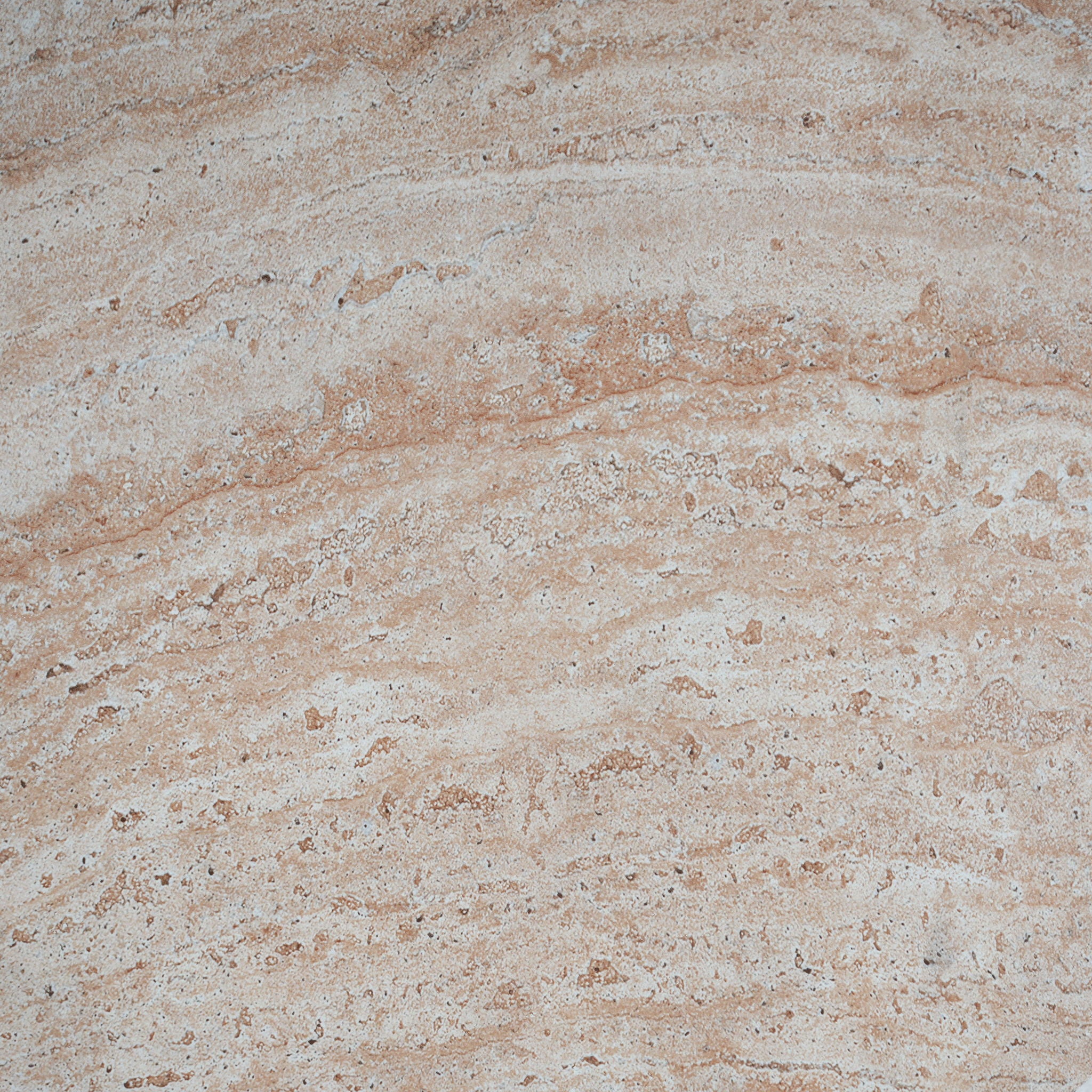 Modern Concrete Side Table With Travertine, Indoor / Outdoor Use - Beige