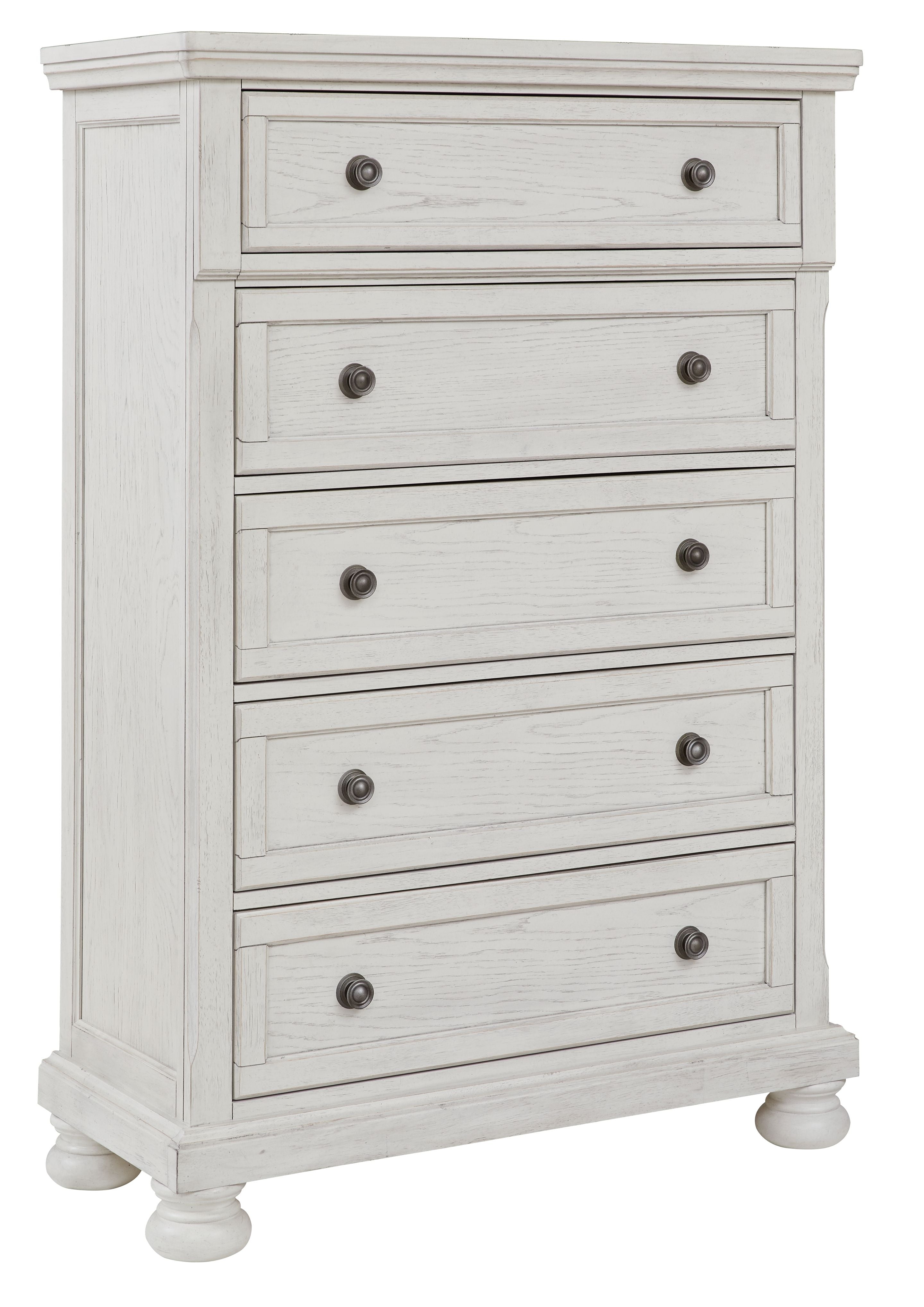 Signature Design by Ashley® Robbinsdale - Antique White - Five Drawer Chest | Meri Furniture