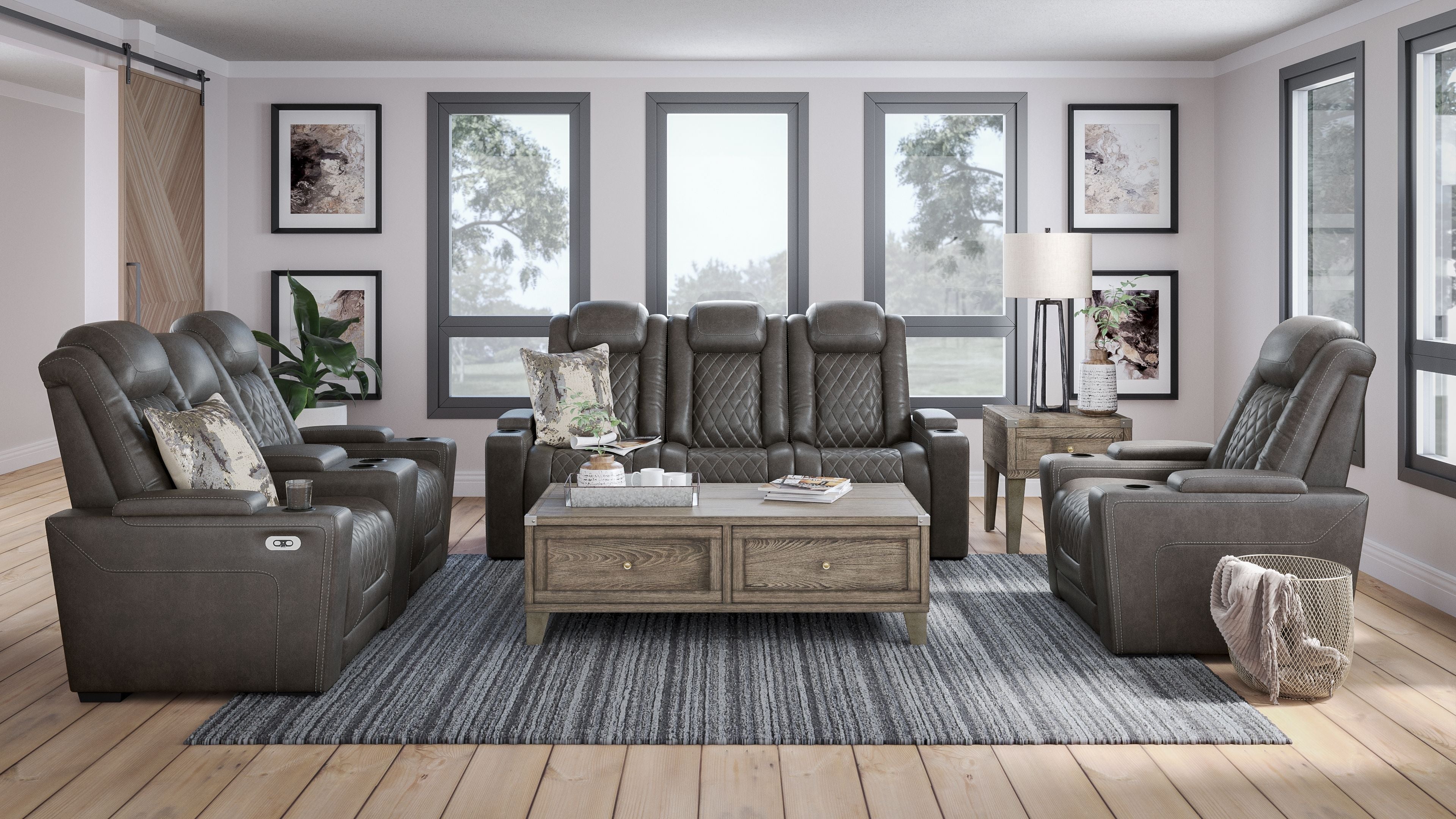 Signature Design by Ashley® Hyllmont - Power Relining Living Room Set | Meri Furniture