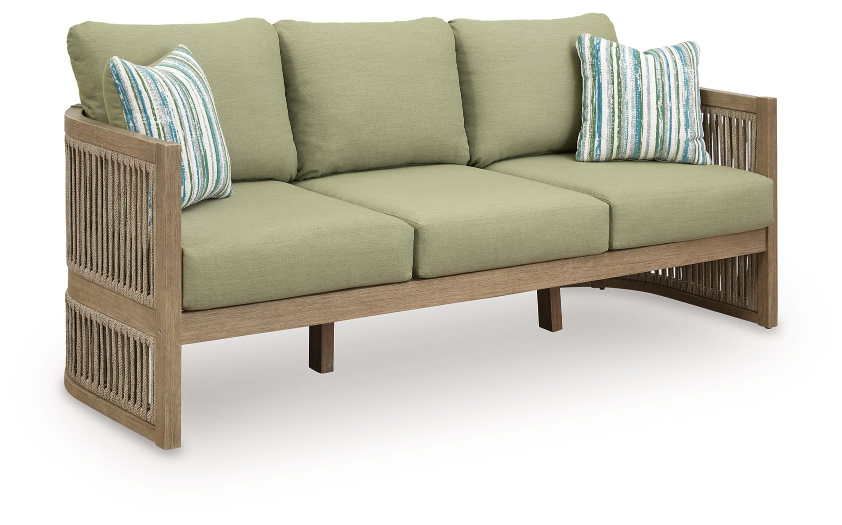 Serena Shores - Sofa With Cushion - Beige / Green