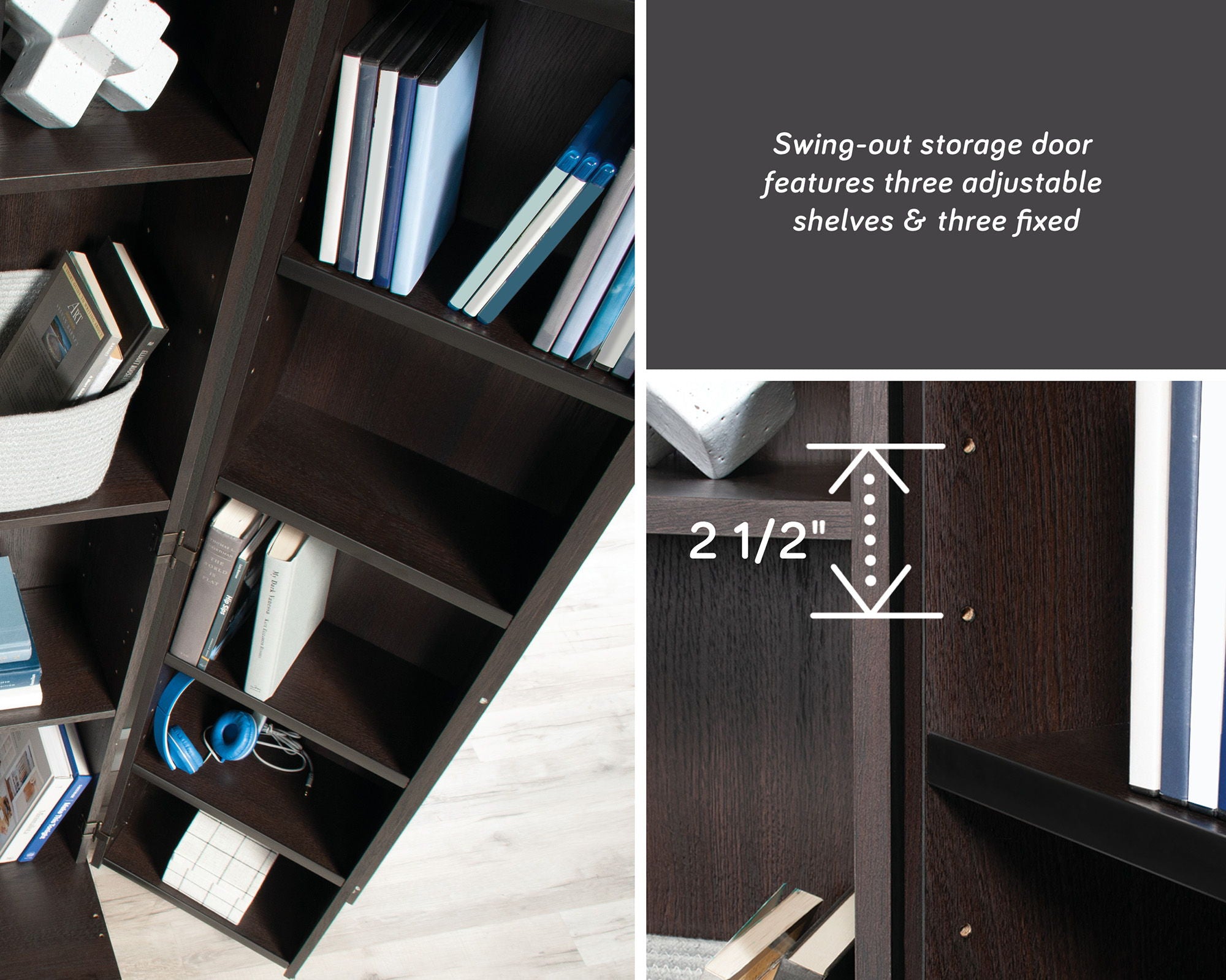 Swing-Out Storage Cabinet in Dakota Oak