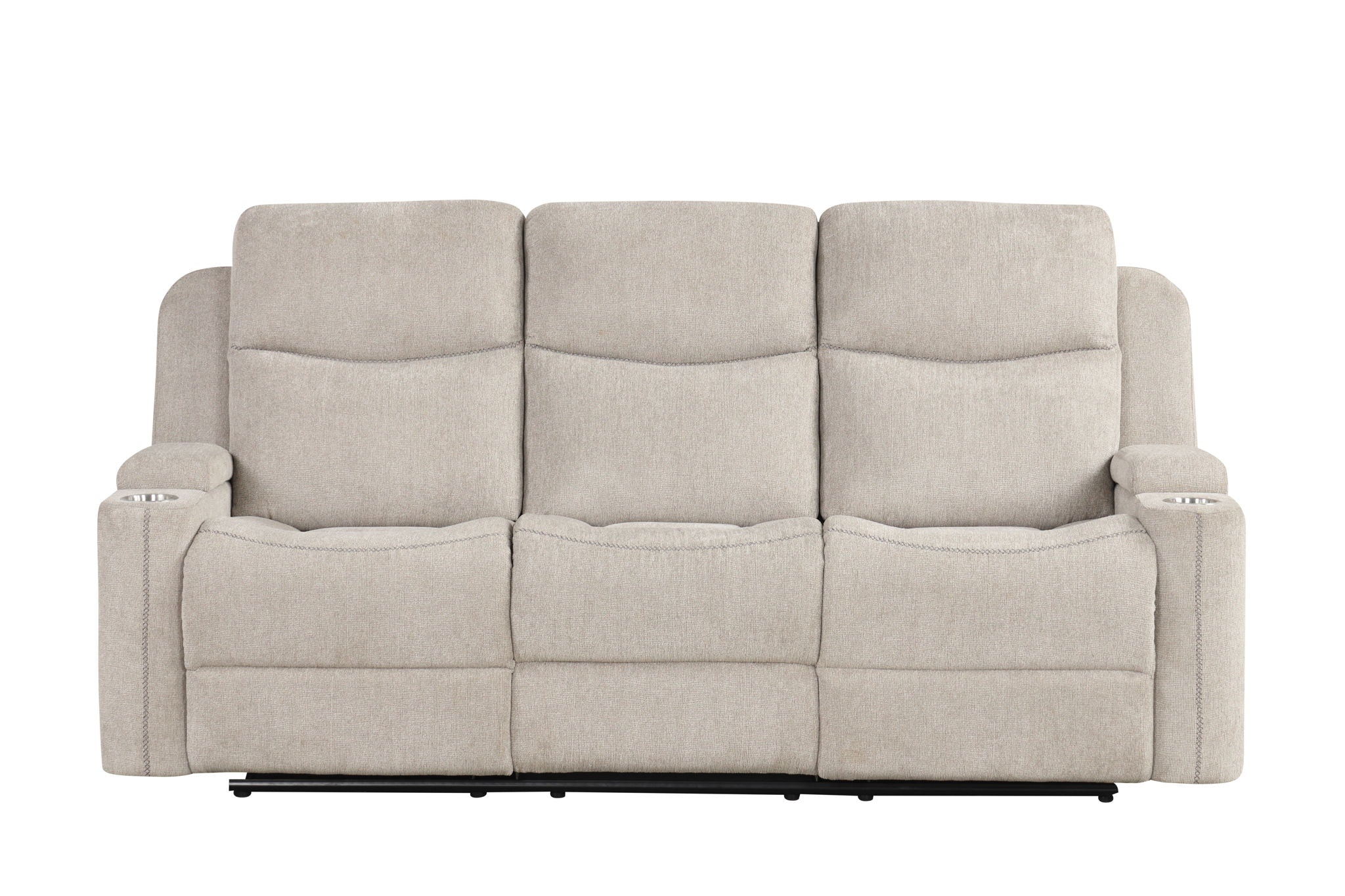 Galya - 3 Piece Living Room Set Sofa Loveseat Chair - Light Gray