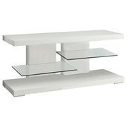 Coaster Fine Furniture Cogswell - 2-Shelf Wood TV Stand - White High Gloss | Meri Furniture