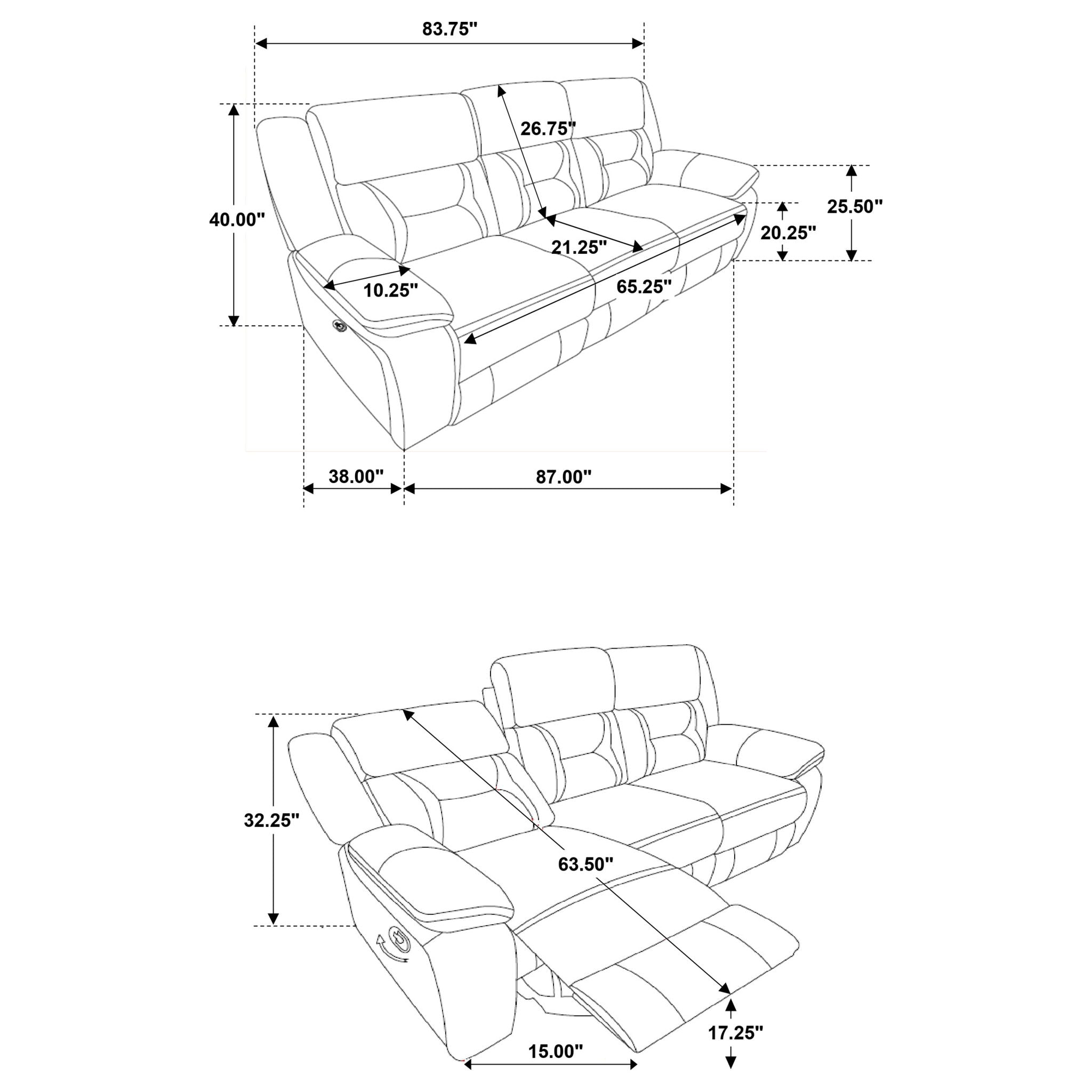 Brazelton - 3 Seater Reclining Sofa