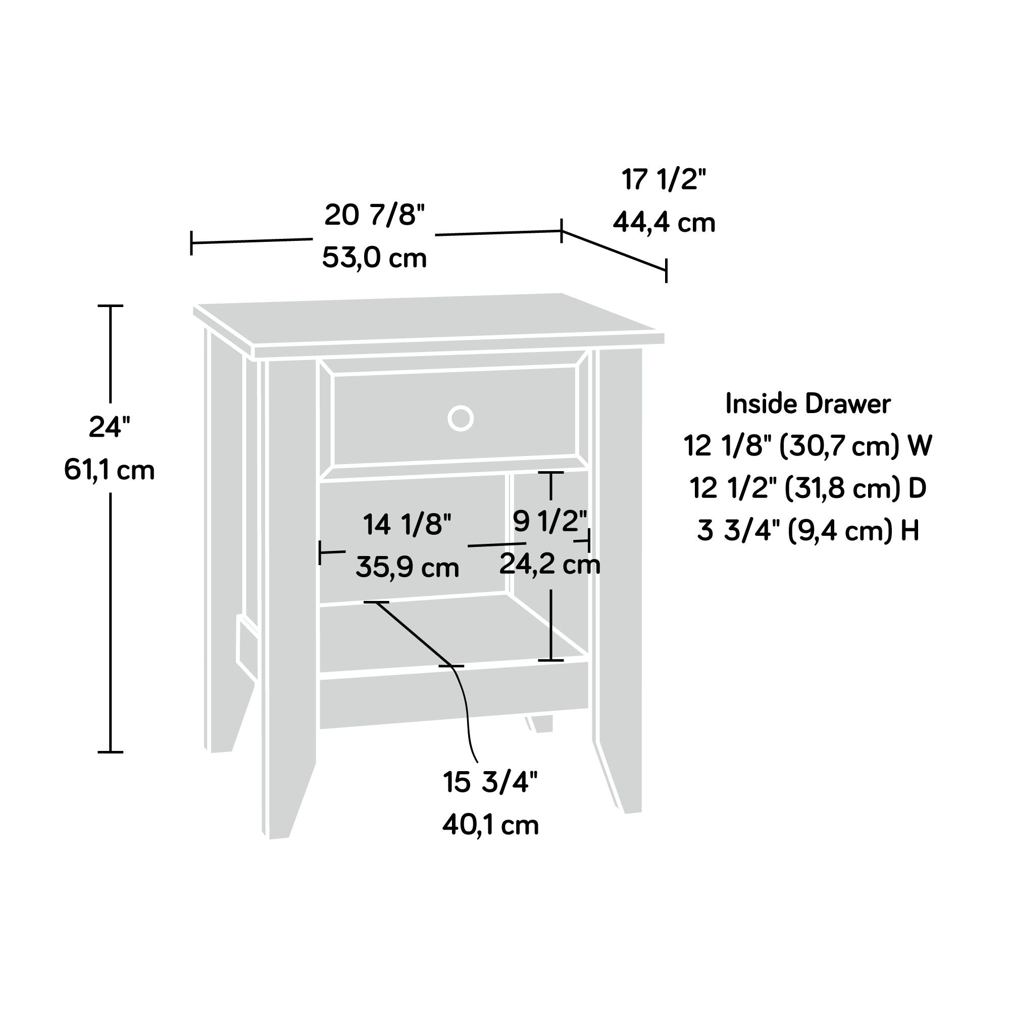 Shoal Creek Nightstand - Soft White