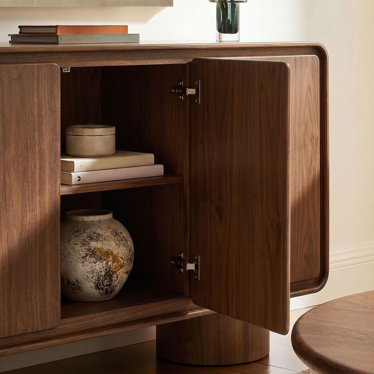 Lumo 3-Door Curved Wood Accent Cabinet by Modway