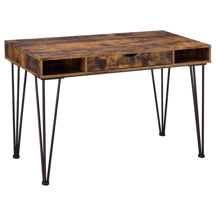 Coaster Fine Furniture Olvera - 1-Drawer Writing Desk - Rustic Nutmeg | Meri Furniture