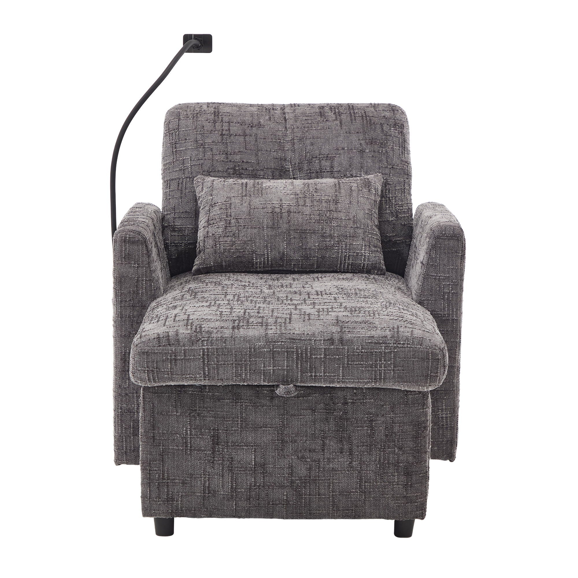 Multifunctional Chenille Recliner Sofa With Storage And Phone Bracket