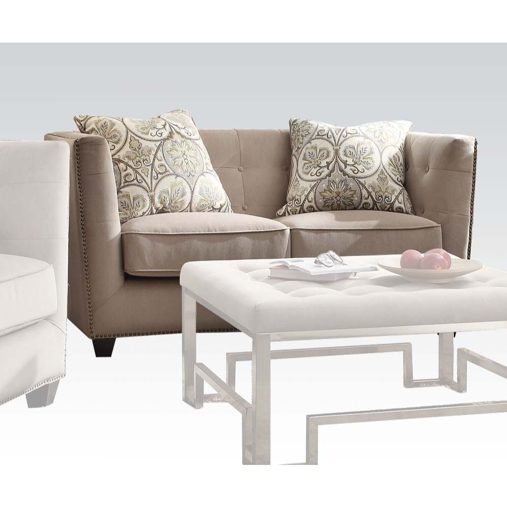 ACME Juliana - Loveseat - Beige Fabric | Meri Furniture