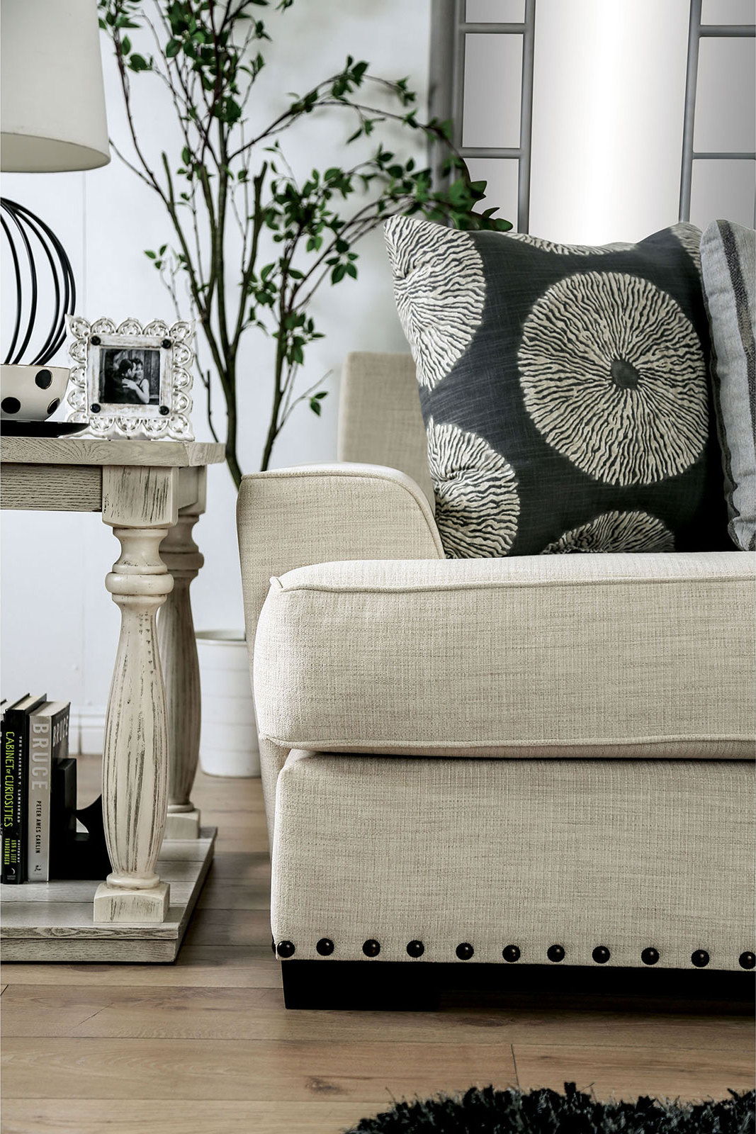 Furniture of America Germaine - Sofa - Ivory | Meri Furniture