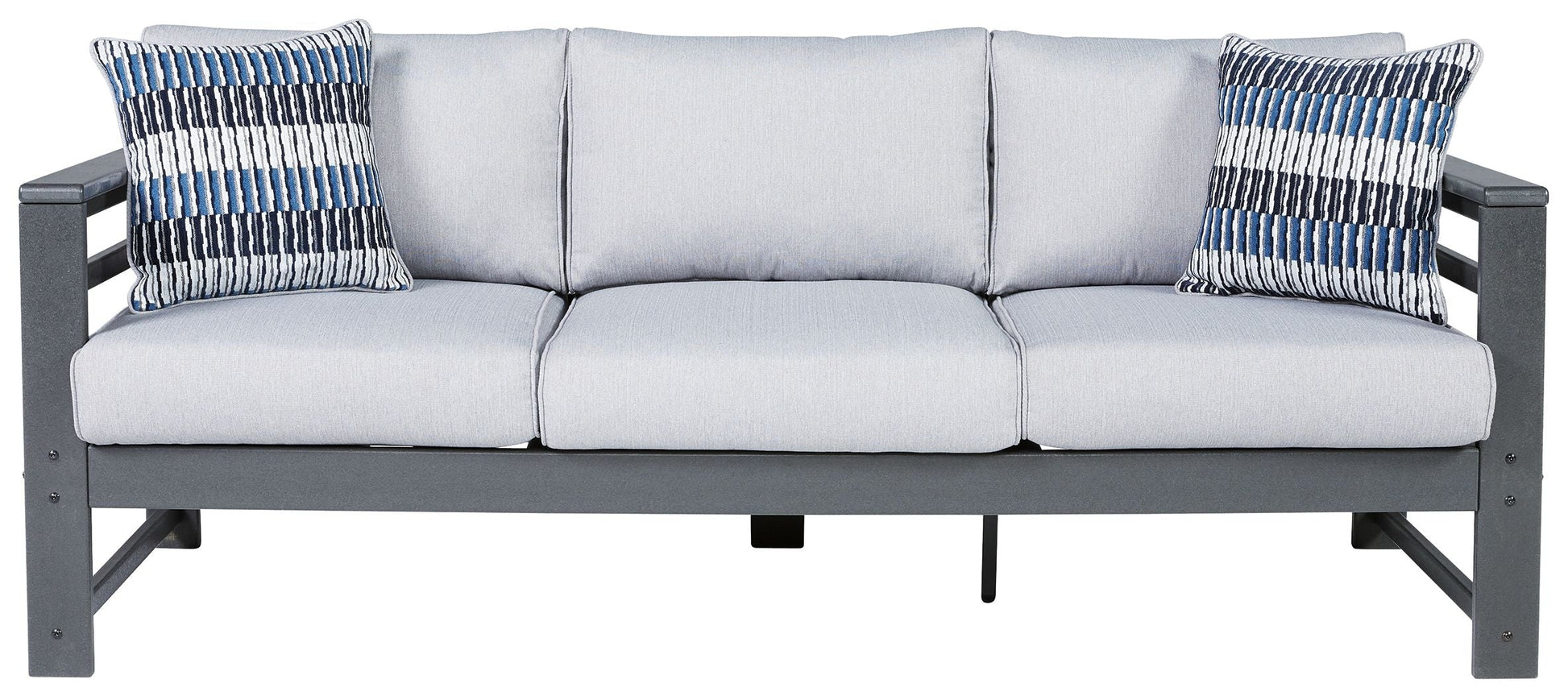 Signature Design by Ashley® Amora - Charcoal Gray - Sofa With Cushion | Meri Furniture