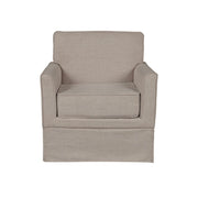 Timeless Slipcover Accent Armchair With Track Arm Silhouette Upholstered - Light Brown